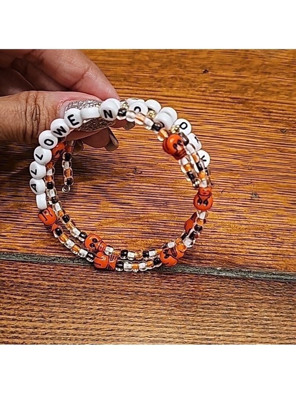 3 layer Halloween wrap bracelet - Picture 2 of 2